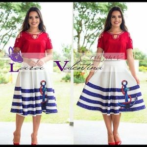 Beautiful Midi Neoprene Skirt